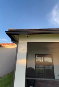 Outdoor CCTV security camera installed on a Tequesta home in Palm Beach County