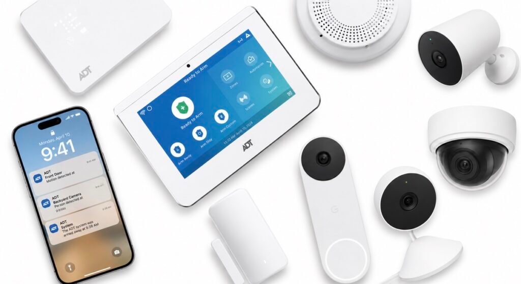 Professional security cameras, ADT alarm systems, smart home devices, access control, and monitoring equipment installed by Certified Security Systems.