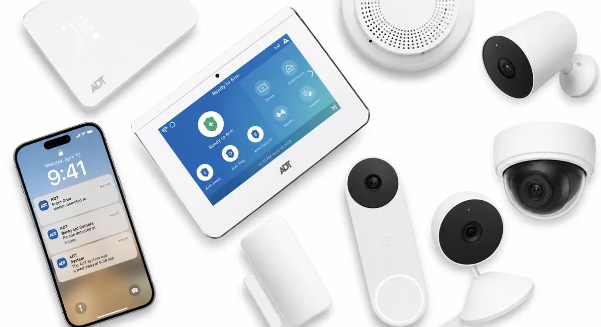 Professional security cameras, ADT alarm systems, smart home devices, access control, and monitoring equipment installed by Certified Security Systems.