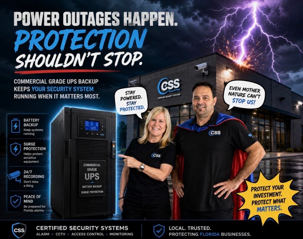 Do I need a battery back up for alarm systems and security cameras?