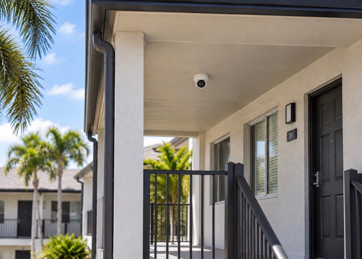 Hanwha Vision security camera installed by Certified Security Systems
